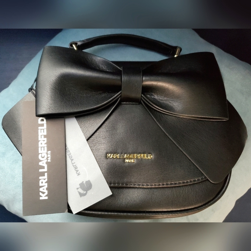 NEW Karl Lagerfeld Paris Kris Fara  BOW FLAP CROSSBODY $120